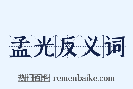 孟光反义词是什么意思的图片